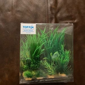 Top Fin Block Plant Green Plant Aquatic Decor.